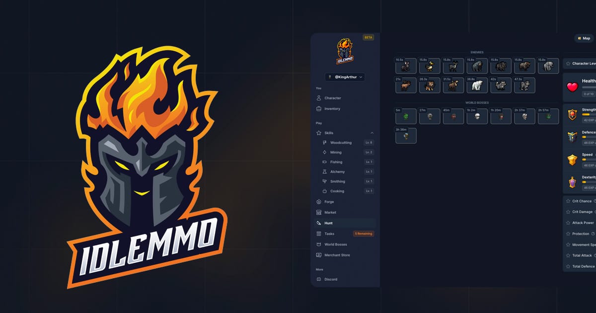 Introducing IdleMMO - A brand new idle MMORPG game coming this summer